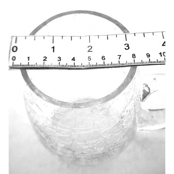 MUG/CUP-Clear-Crackle Finish-Large-Unique-Holds 20 oz (2.5 cups) - Picture 9 of 9